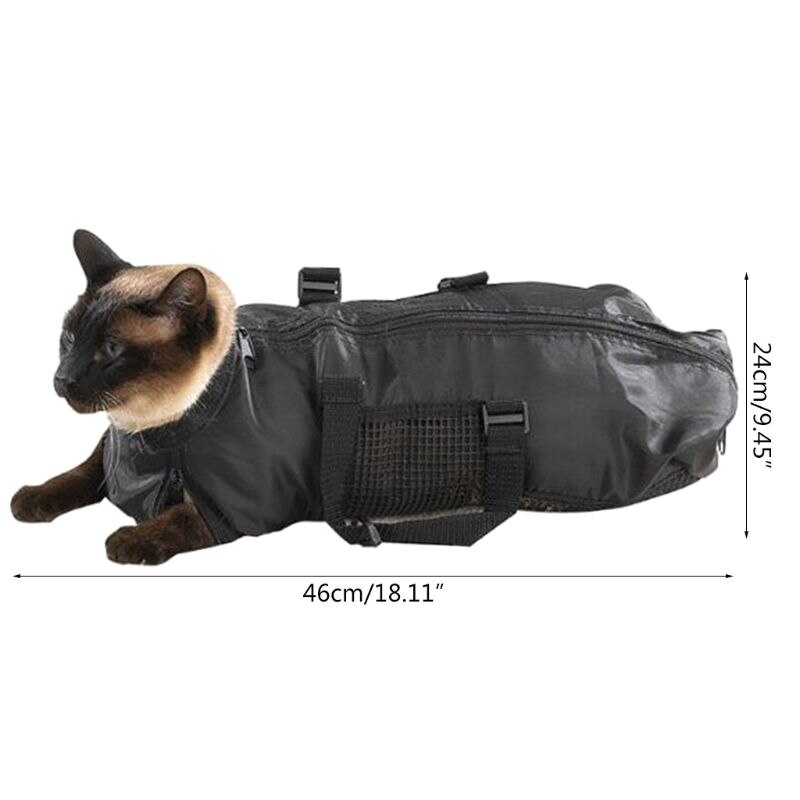 Multipurpose Cat Grooming Bag Durable Cat Restraint Carrier Bag Muzzle Bathing Nail Cut Cleaning Beauty Pet Supplies Storage Sac