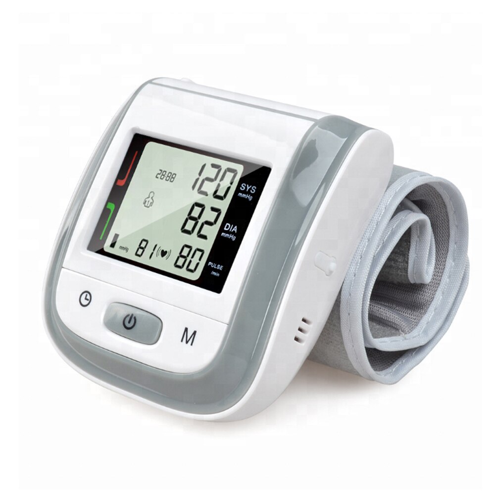 Professionelle Automatische Manschette Tensiometer Tonometer Blutdruck Monitor Haushalts Bp Maschine Für Messung: grau Farbe