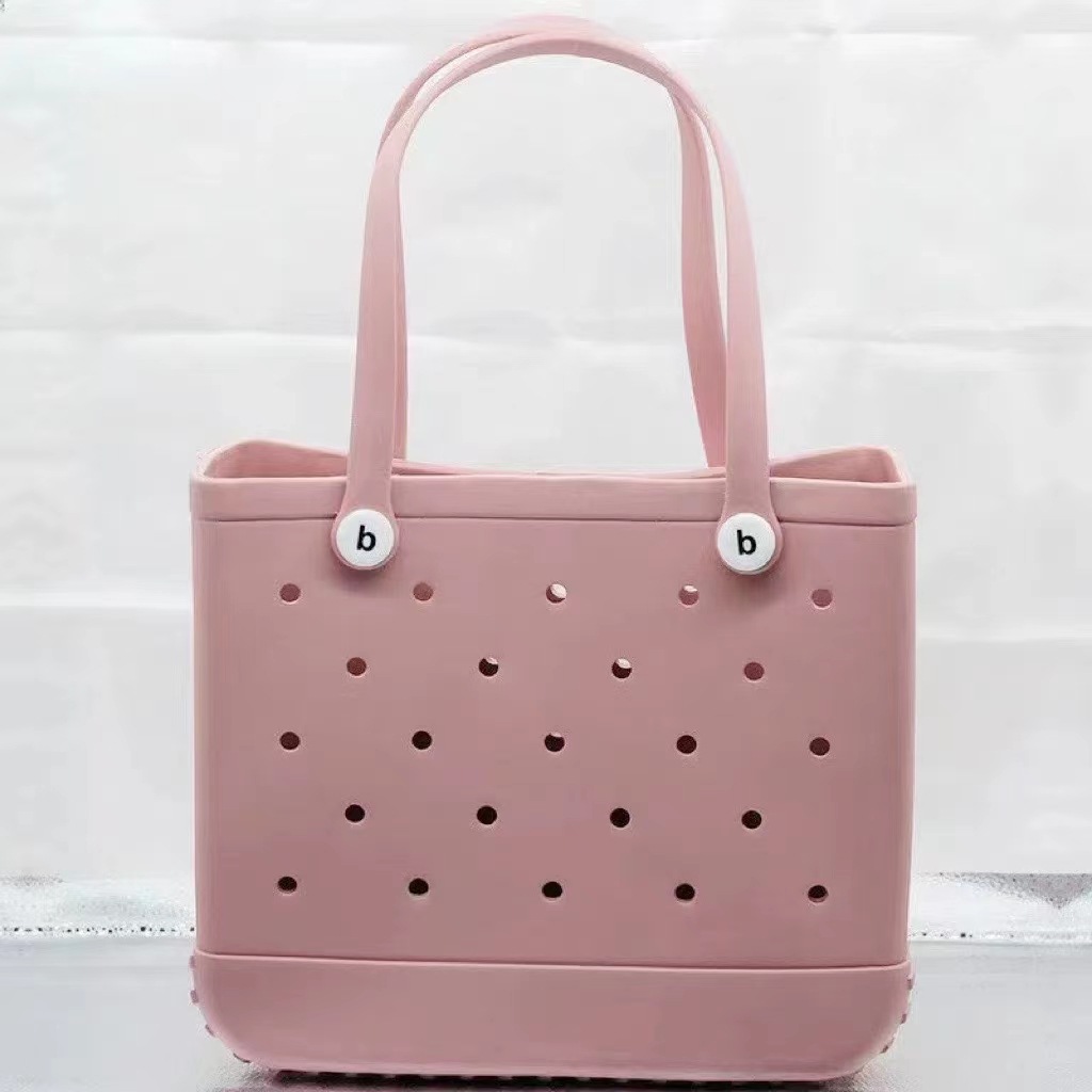 Cesta para exteriores, bolsa para mascotas, bolsa grande con agujero de EVA, bolsa de almacenamiento para playa, bolso de hombro con filtro de agua hueco impreso de gran capacidad