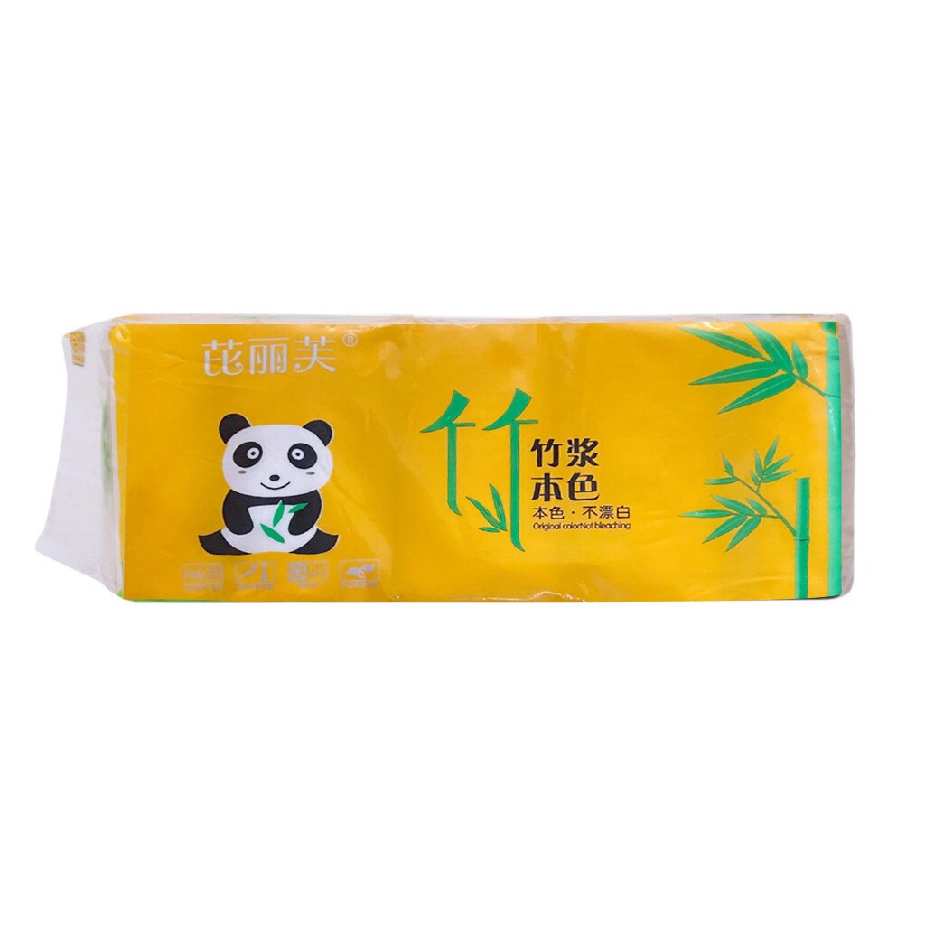 10 Rolls Hand Clean Toilet Tissue Primary Wood Pulp Toilet Paper 4 Ply C Fold Paper Tissues Prevent Flu Soft Strong