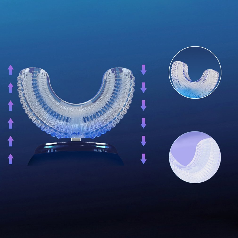 Bonito crianças escova de dentes elétrica u-shaped querida unicórnio à prova dwaterproof água automática ultra-sônica recarregável escova de dentes