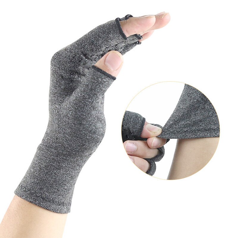 Therapie Kompression Handschuhe Unisex Abgabe Nicht-Slip Druck Handschuhe Half Finger Fitness Handschuhe Arthritis Joint Pain Relief