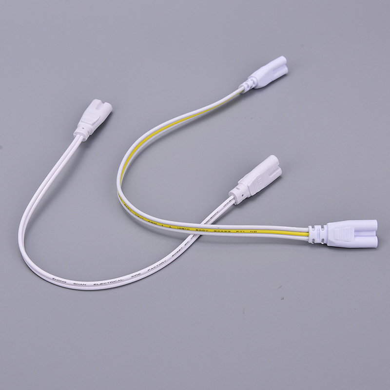 3 Pins Double-end Cable Wire LED Tube Connector 30cm Two-phase Three-phase T4 T5 T8 Led Lamp Lighting Connecting