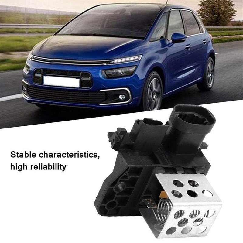 Blower Motor Fan Relay Resistor, 9673999980 Car SmartSense Radiator Blower Fan Relay Resistor for Citroen C4/Picasso/Berlingo