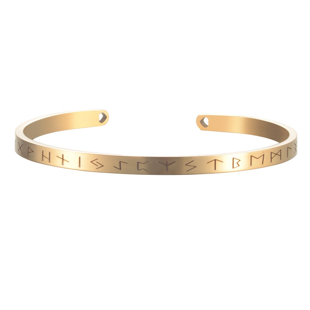 4 cores de aço inoxidável pulseiras gravadas citações inspiradoras letras artesanais viking manguito mantra pulseira feminino presentes SL-144: B / 6mm width