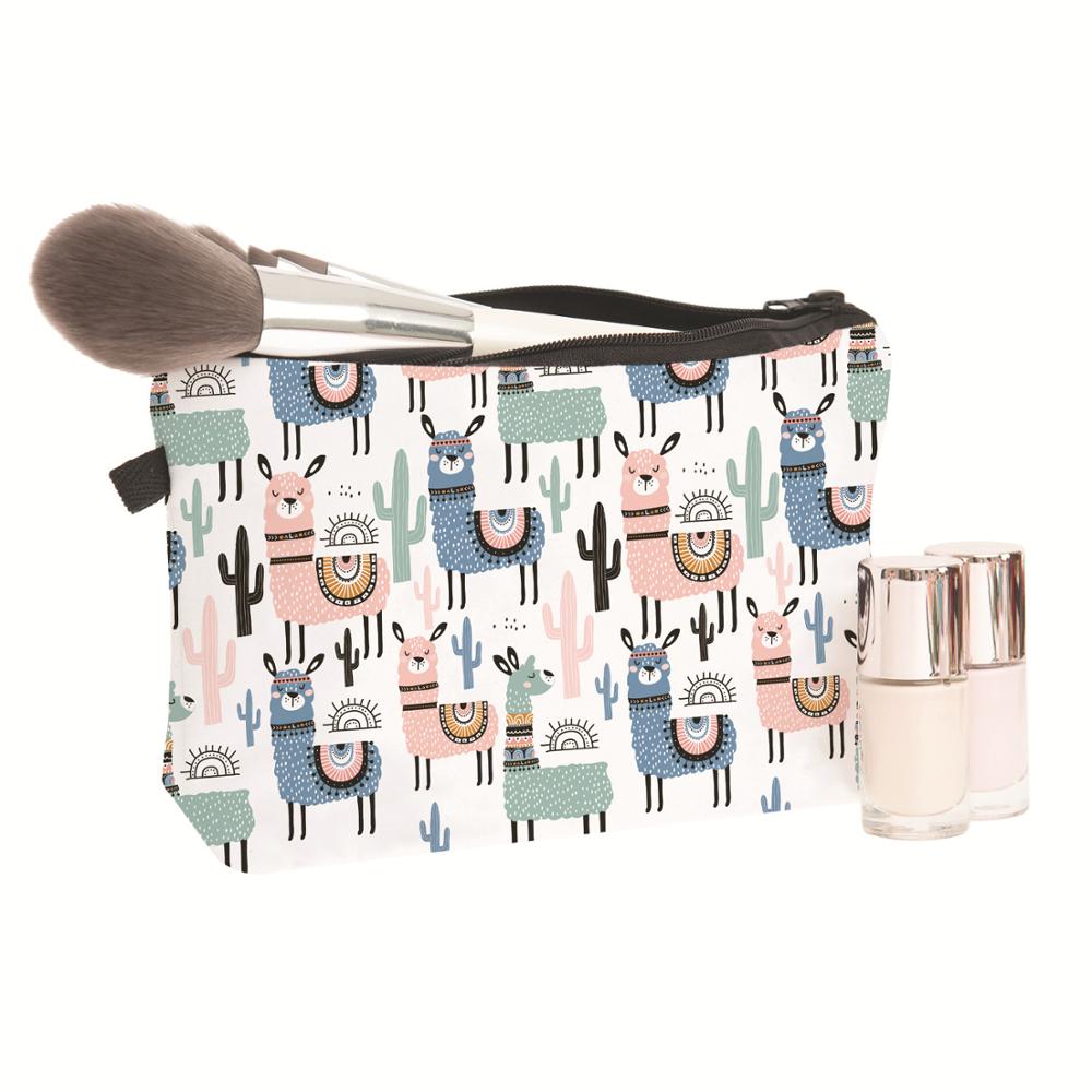 1pc lama modèle maquillage sacs multicolore modèle cosmétiques Pouchs pour voyage dames poche mignon cosmétique sac femmes Style