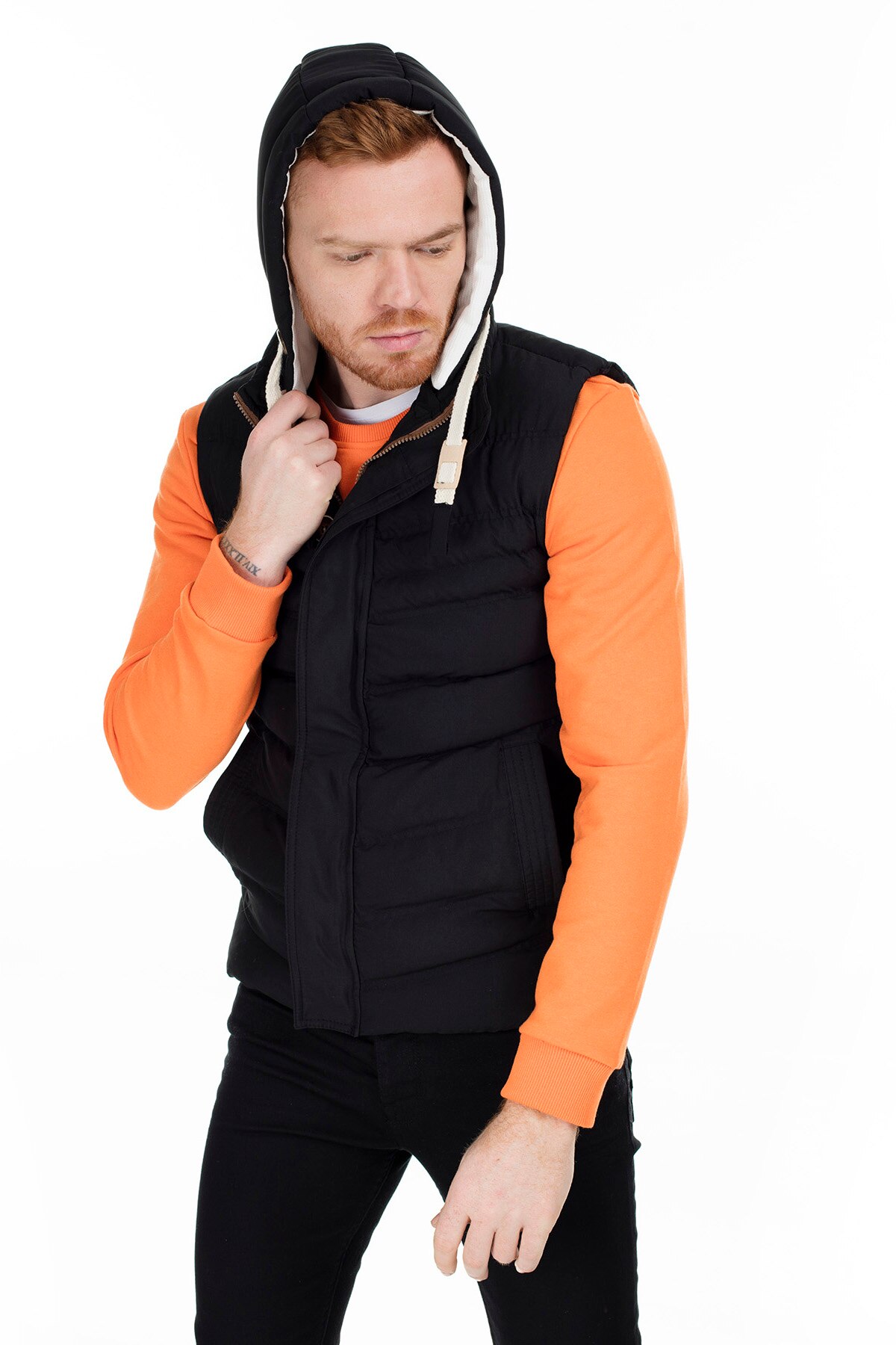 Buratti veste cintrée à capuche homme gilet 55619 K5618