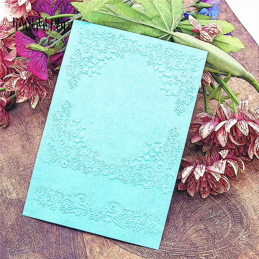 PANFELOU Easter Flower crown Embossing folders Plastic For Scrapbooking DIY Template Fondant Cake Photo Album Card Making