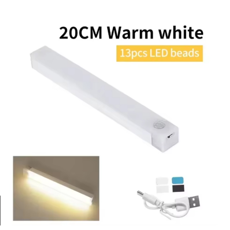 Bewegingssensorlicht Draadloos LED-nachtlampje USB oplaadbaar nachtlampje Kast Kledingkastlicht onder achtergrondverlichting voor keuken Led: Bordeaux