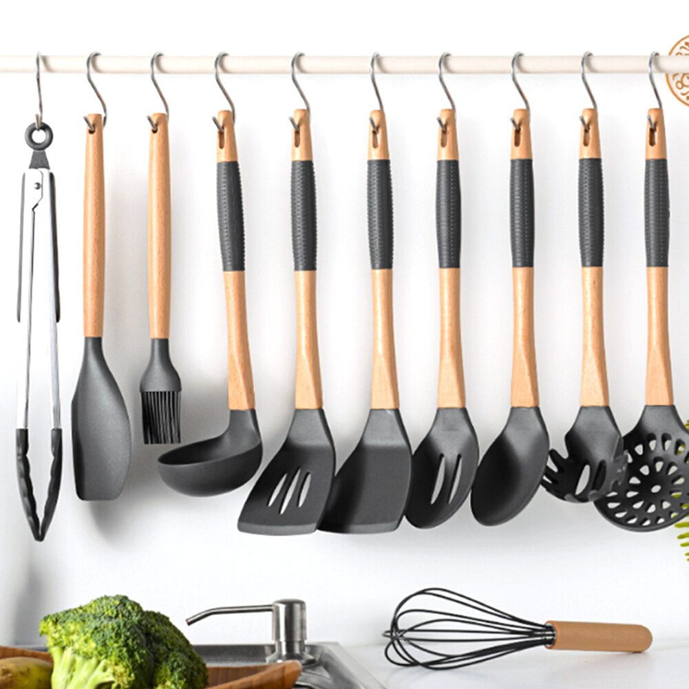 Ganchos de acero inoxidable para colgar, ganchos de Metal para cocina, armario empotrado, 10 paquetes