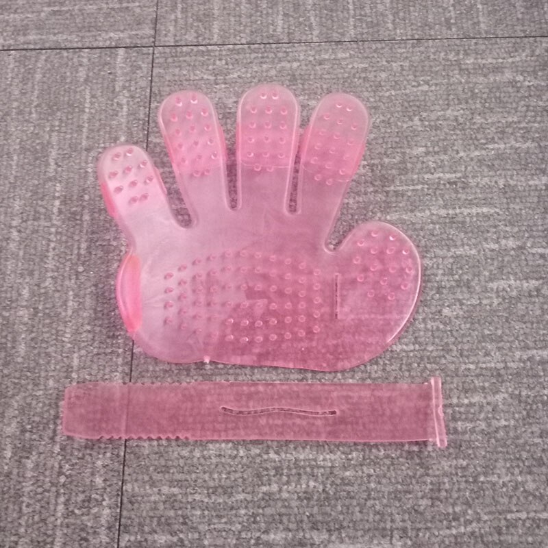 Guante de cepillo de baño para ducha de gato, guante de cepillo de desodorización para perros, guante de pelo peinado para masaje de mascotas, guante de aseo para mascotas, suministros para mascotas G0001: Pink