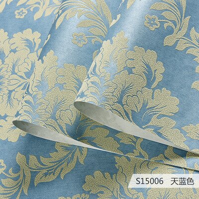 Grijs 3d Victoriaanse Damast Reliëf Behang Roll Home Decor Woonkamer Slaapkamer Bekledingen Zilveren Bloemen Luxe: 8 / 53x100cm