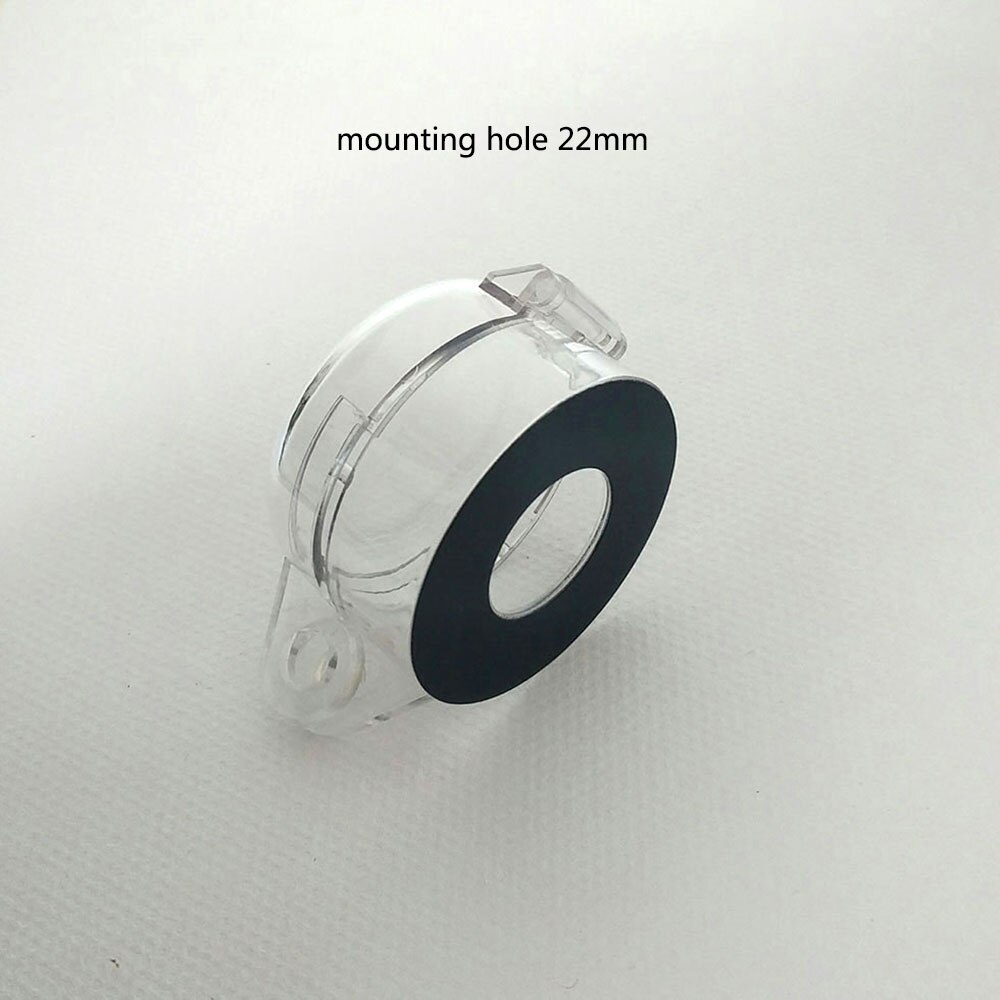 30mm/22mm emergency pushbutton switch protection guard cover box transparent dust cover 50x32mm: mounting hole 22mm