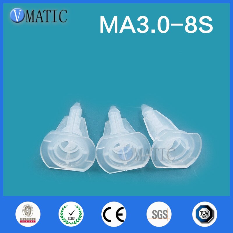 Factory Price Resin Static Mixer MA3.0-8S Mixing Nozzles For Duo Pack Epoxies 100Pcs With