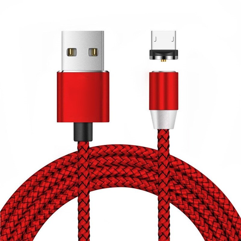 Snel opladen micro usb type c magneet telefoon oplaadkabel voor samsung galaxy  a20 a20e a30 a40 j4 j6 a6 a8 plus  a7 a9: Rood / Voor micro-usb