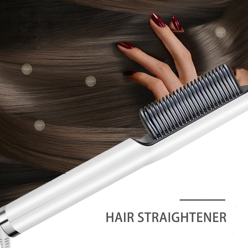 Hair Straightener Curler Fast Heating Combs Men Beard Straightener Brush Straighting Multifunctional Straightener
