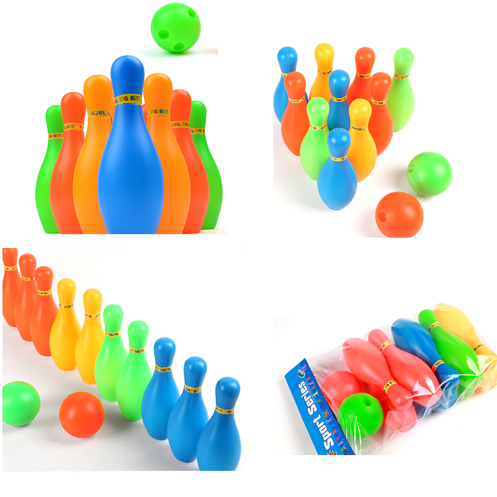 1Set Grappige Baby Buiten Speelgoed Kids Interactie Leisure Mini Bowling Educatief Grappig Speelgoed Sport Set Met Bal En Pins