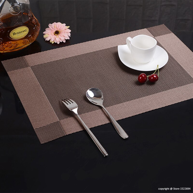 Tafel Placemats Slip Anti-slip Wasbare Placemats hittebestendig Placemats Pack van 4 STUKS Tafel Placemats 45x30CM Placemats