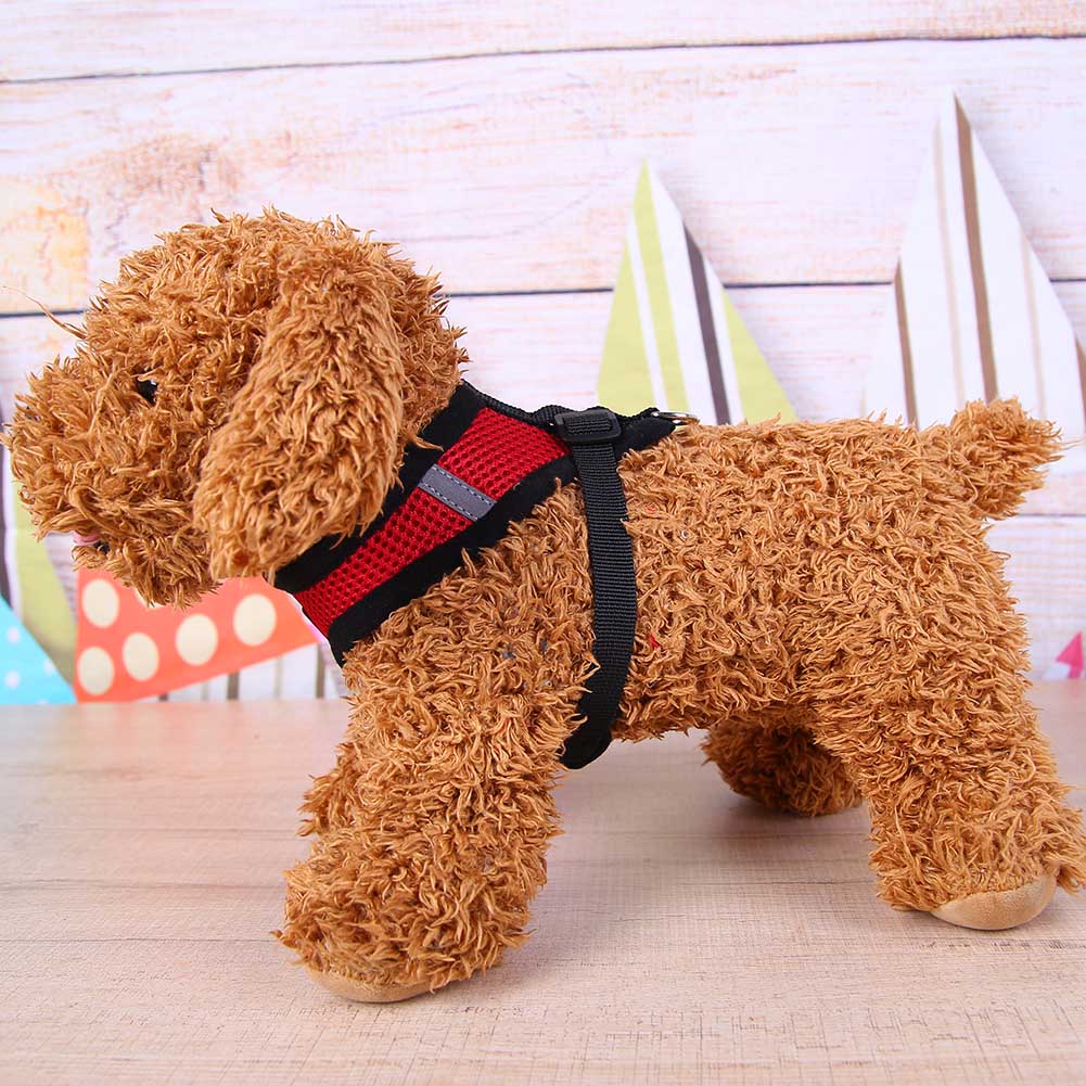 Pet Vest Pet Traction Rope Mesh Cloth Black Pink Red Blue Pet Breathable Vest Harness Leash Puppy Walking Traction Rope Strap