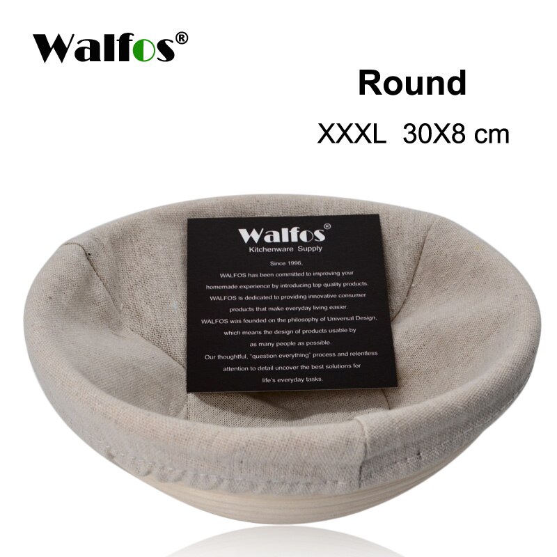 WALFOS panier en osier de Fermentation en rotin naturel, Baguette de campagne, pain français, pâte à pain, paniers Banneton: WALFOS Round XXXL