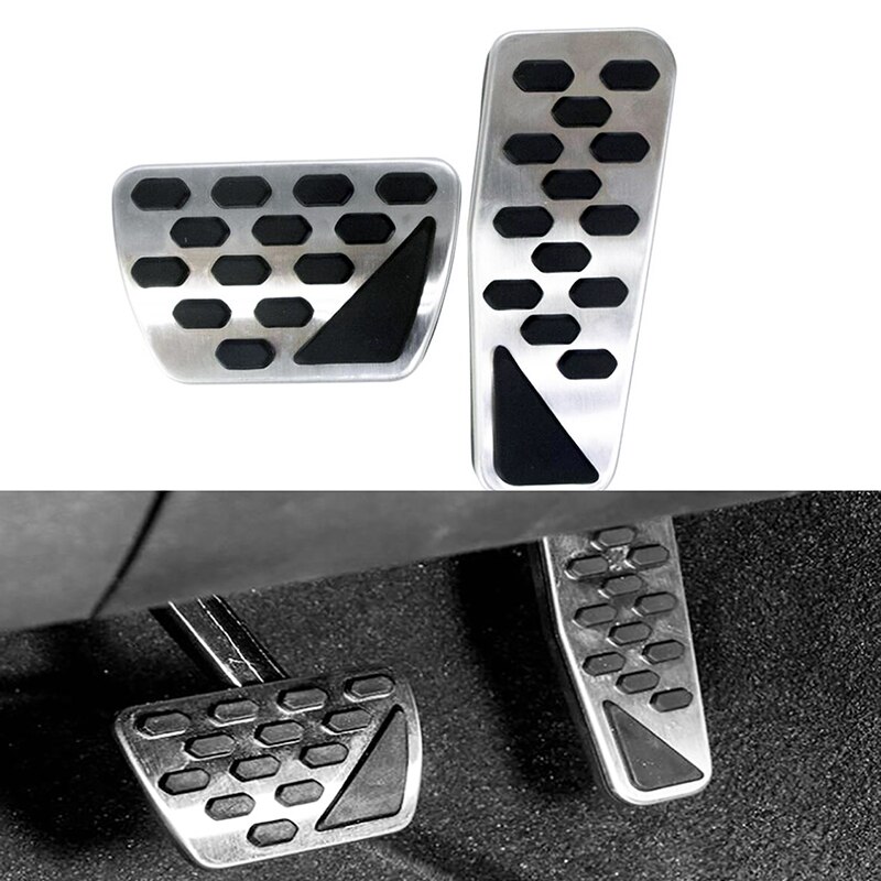 Rvs Auto Gaspedaal Gaspedaal Rempedaal Pads Automatische Voor Jeep Wrangler JL Automotive Mode Refit Pad