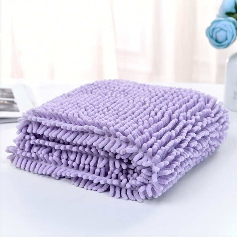 SREADART Strong Water Absorption Bathrobe for Dog Cat Soft Grooming Quick-drying Multipurpose Cleaning Dog Fiber Pet Bath Towel: Purple / 35x80cm