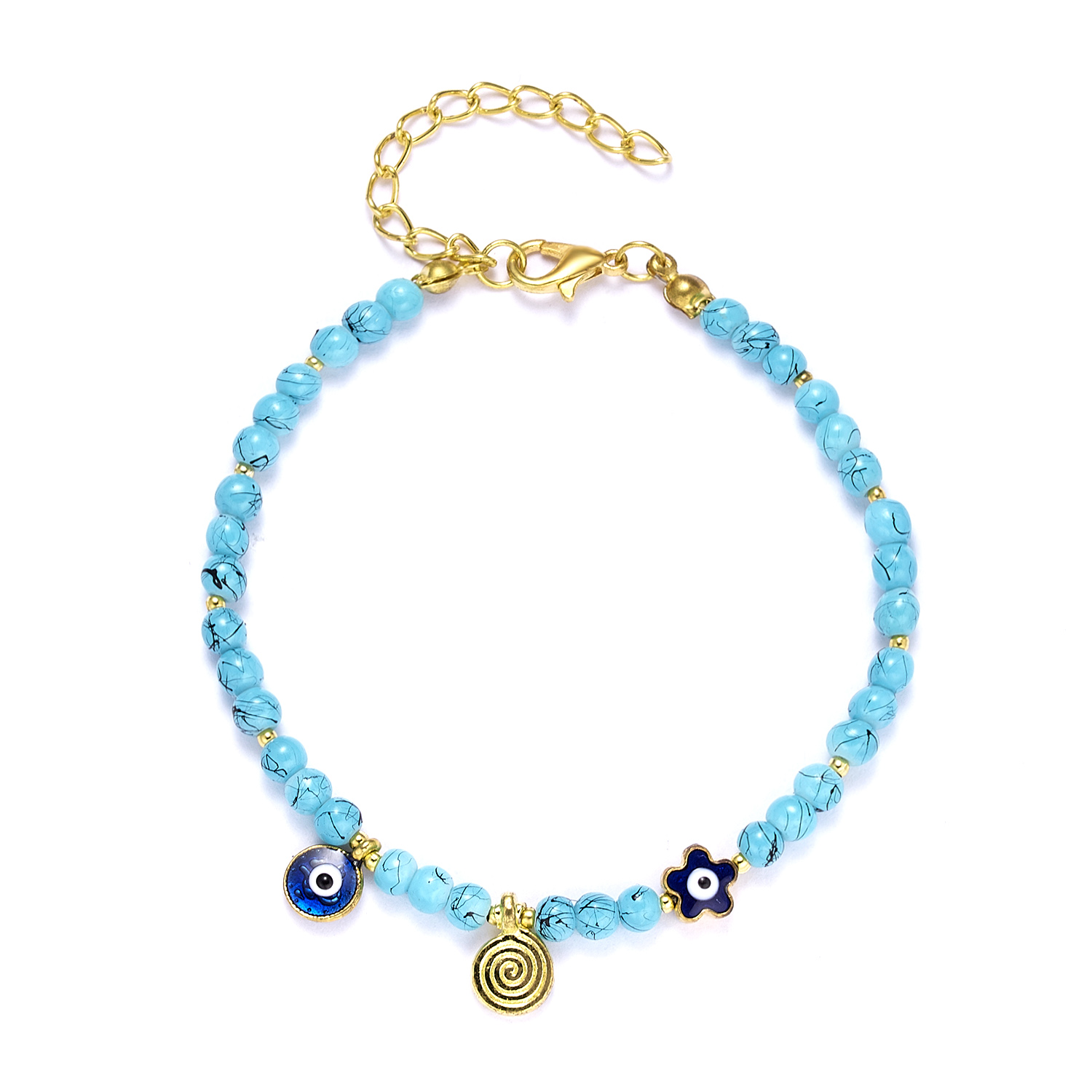 Bracelet turc porte-bonheur mauvais œil pour femmes, bijoux faits à la main avec des yeux bleus, pour Couple, amitié, fête d&#39;anniversaire,: 4