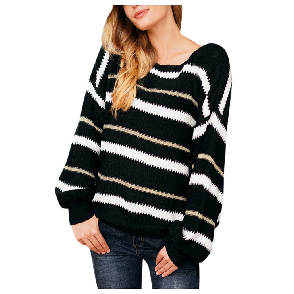 Pull Col Roulé Rayé Pour Fille - Manches Longues, Coton Doux, Chaud Pour Automne-hiver, Tailles 2 à 13 Ans
