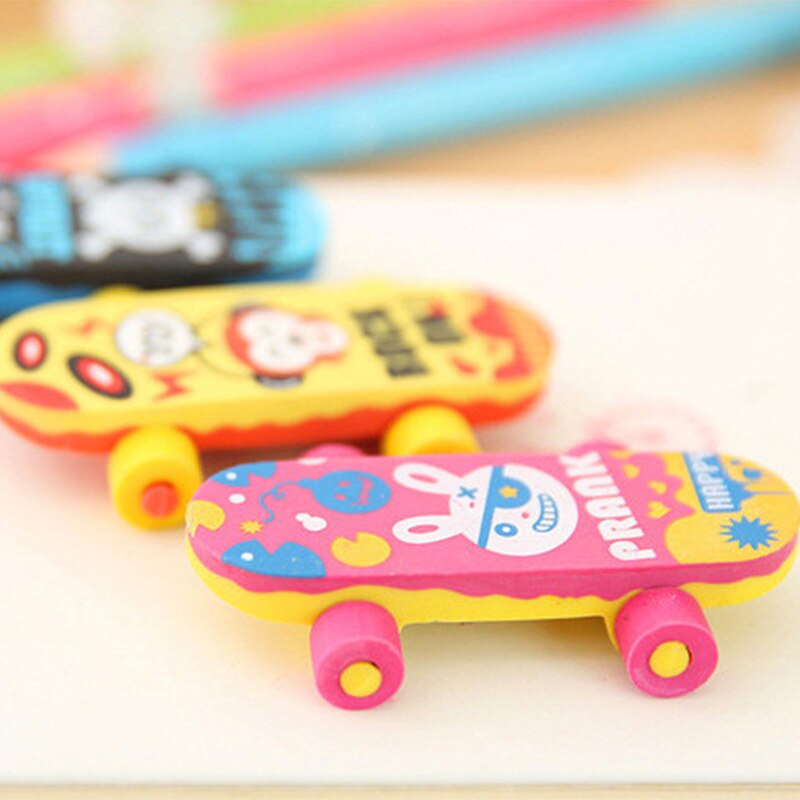 Novelty Cartoon Skateboard Eraser , Skate Board Pencil Eraser for School Kids