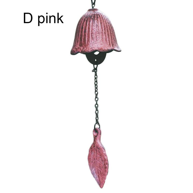 Lucky Temple Wind Chimes Single Leaf Hanging Bell Wind Decoration Metal Chimes Wind Chimes Hanging Home Pendant X3P1: Pink