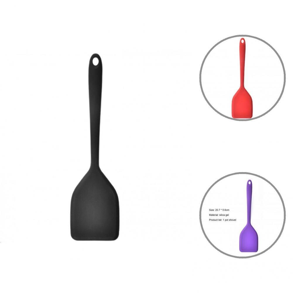 Useful Silicone Spatulas Anti-fade Solid Color Long-lasting Little Cooking Spatulas Cooking Spoon Cake Spatulas