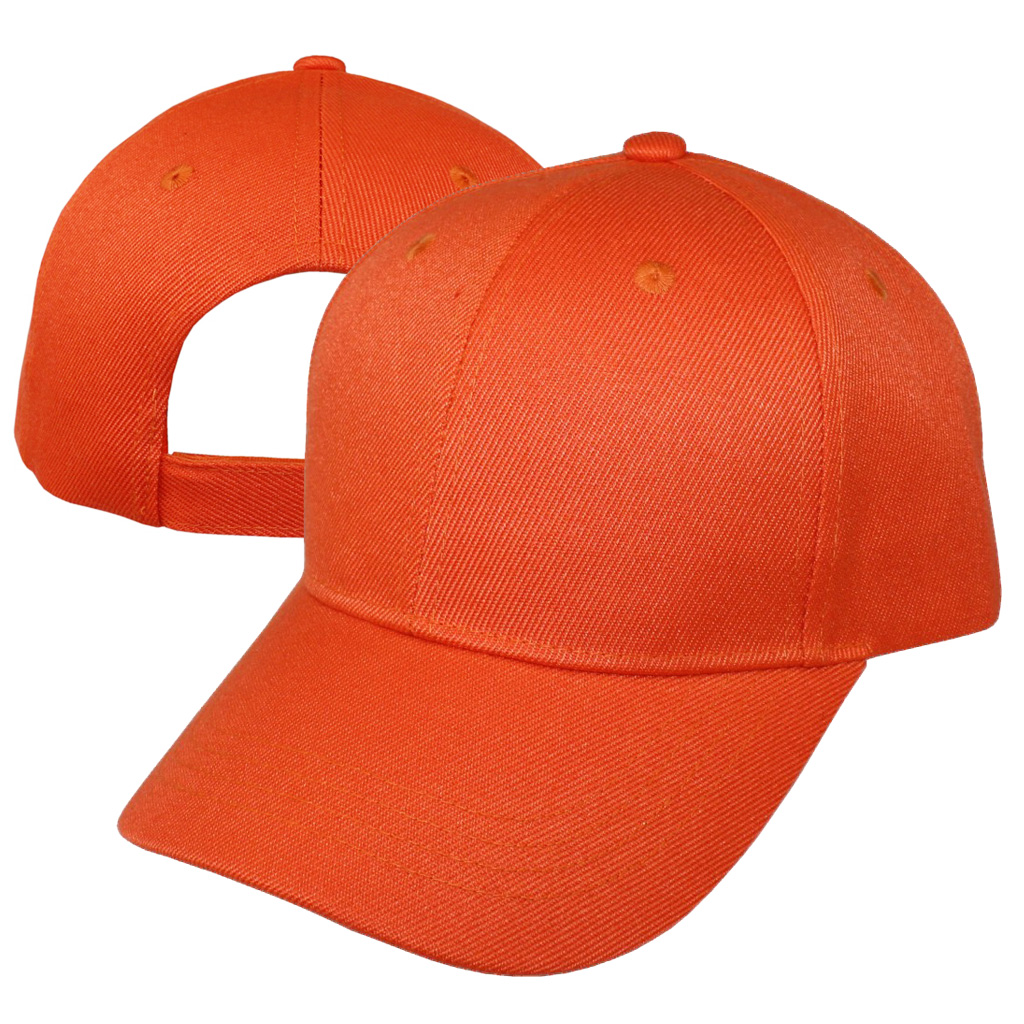 Gorra de béisbol Lisa ajustable Unisex, sombrero clásico de 6 paneles, ropa deportiva para exteriores, 10 colores: Orange