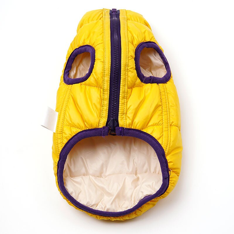 Puppy Hond Vest Dubbelzijdig Dragen Kleding Teddy Warme Katoenen Jas Huisdier Kleding Herfst Winter Leisure Vier-Legged Kleding: yellow / Xxl