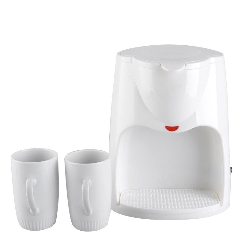 Cafetera eléctrica automática por goteo de 500W, máquina de café expreso té a vapor, 2 tazas, enchufe europeo: Default Title