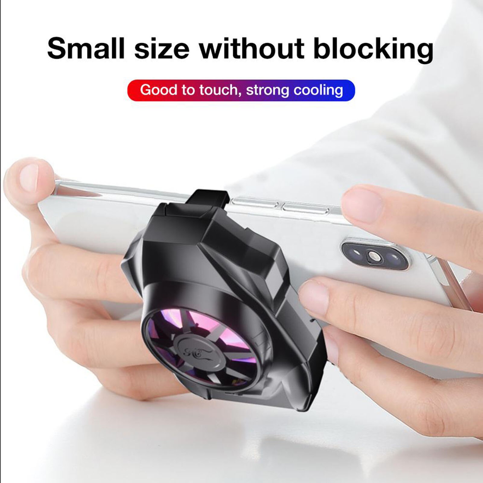 5V USB Power Mobile Phone Cooler Radiator Adjustable Mobile Phone Heat Dissipation Holder Bracket Radiator with Colorful Light