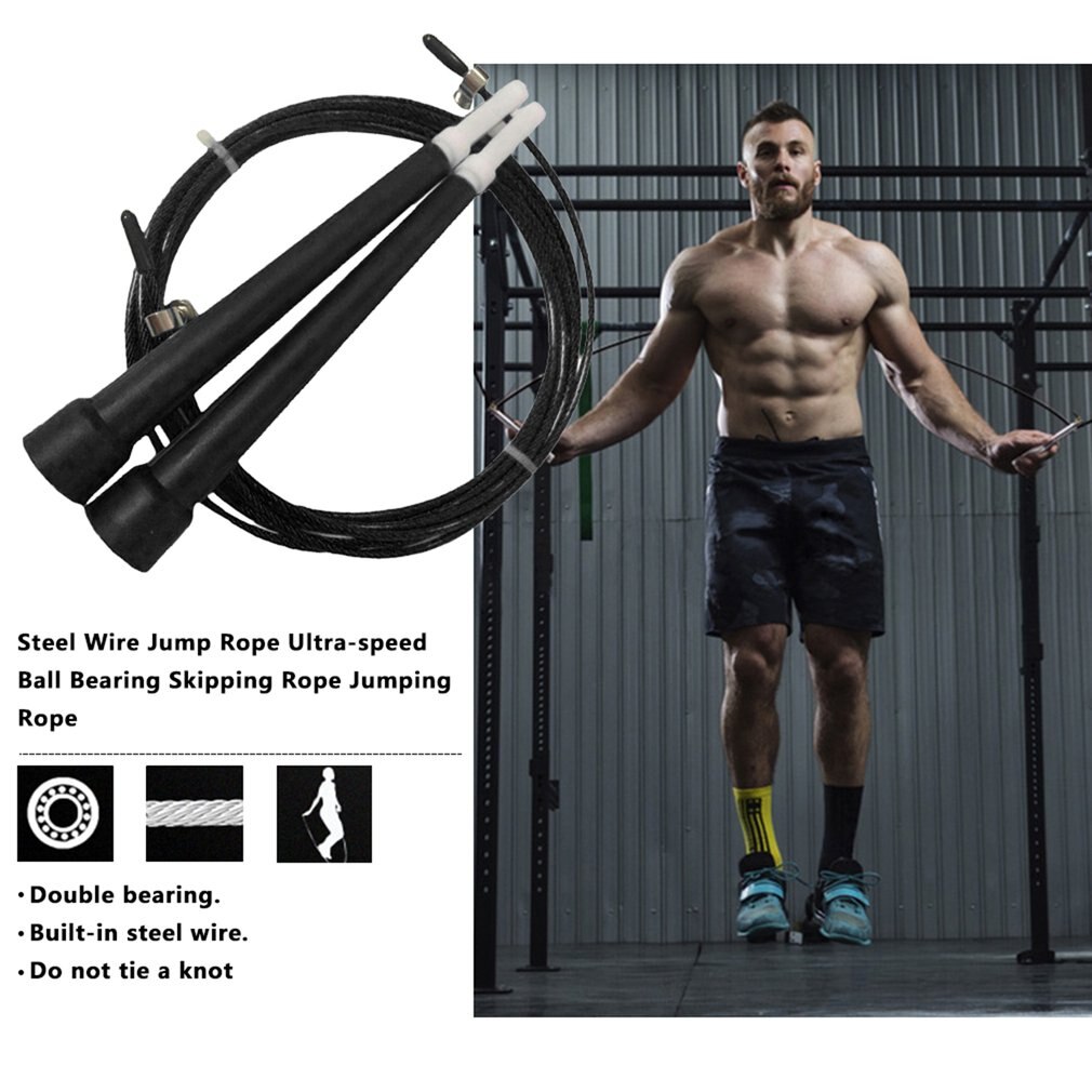Steel Wire Jump Rope Ultra-speed Ball Bearing Skipping Rope Steel Wire Jumping Ropes for Training Bodybuilding