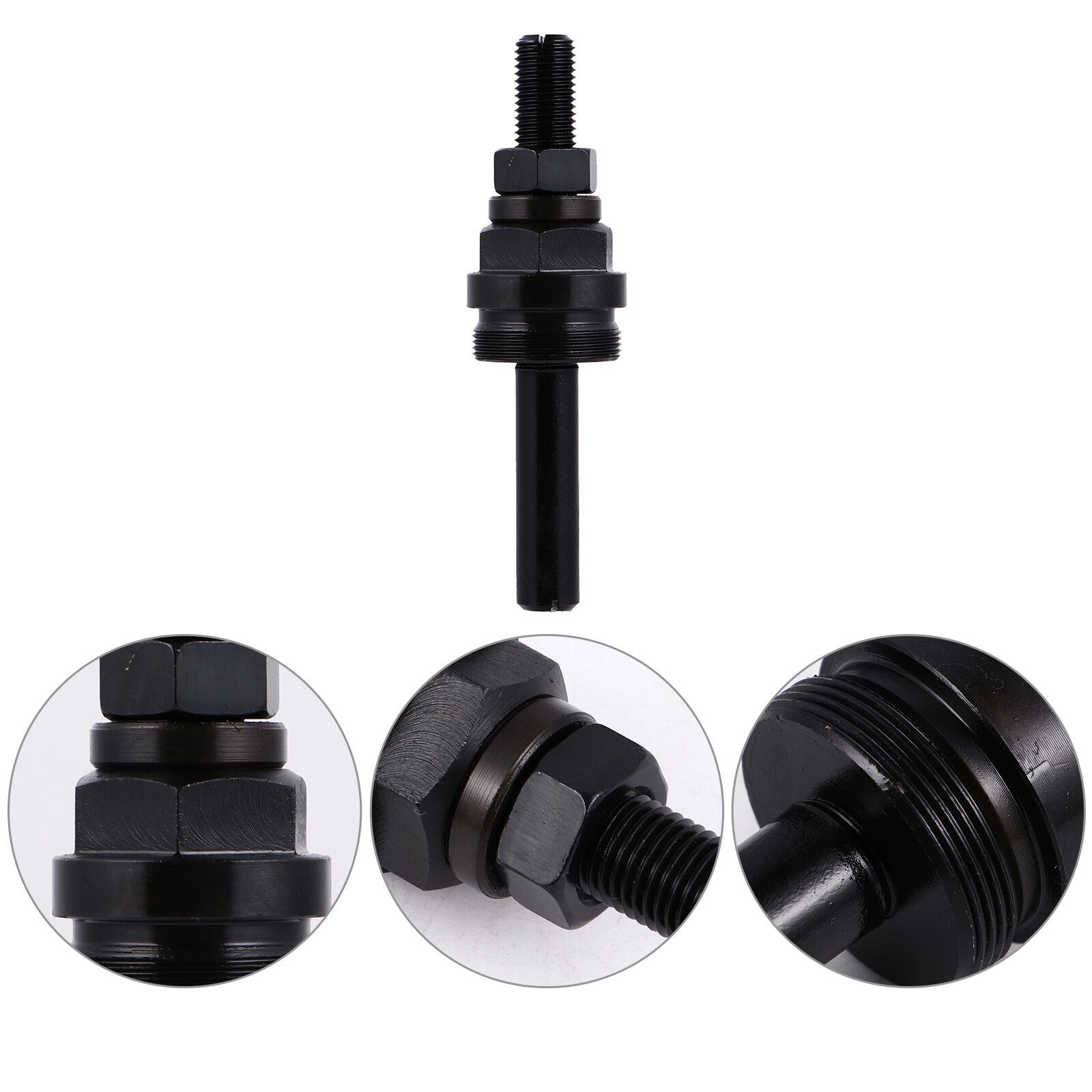 5C Adjustable Threaded Collet Stop Set Fit for Lathe Chucker Mill and CNC (Black