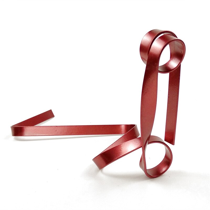 Soporte de hierro con cinta colorida para botellas de vino, suspensión colgante, estante de exhibición para armario, Bar, decoración de escritorio para el hogar: SKU-1
