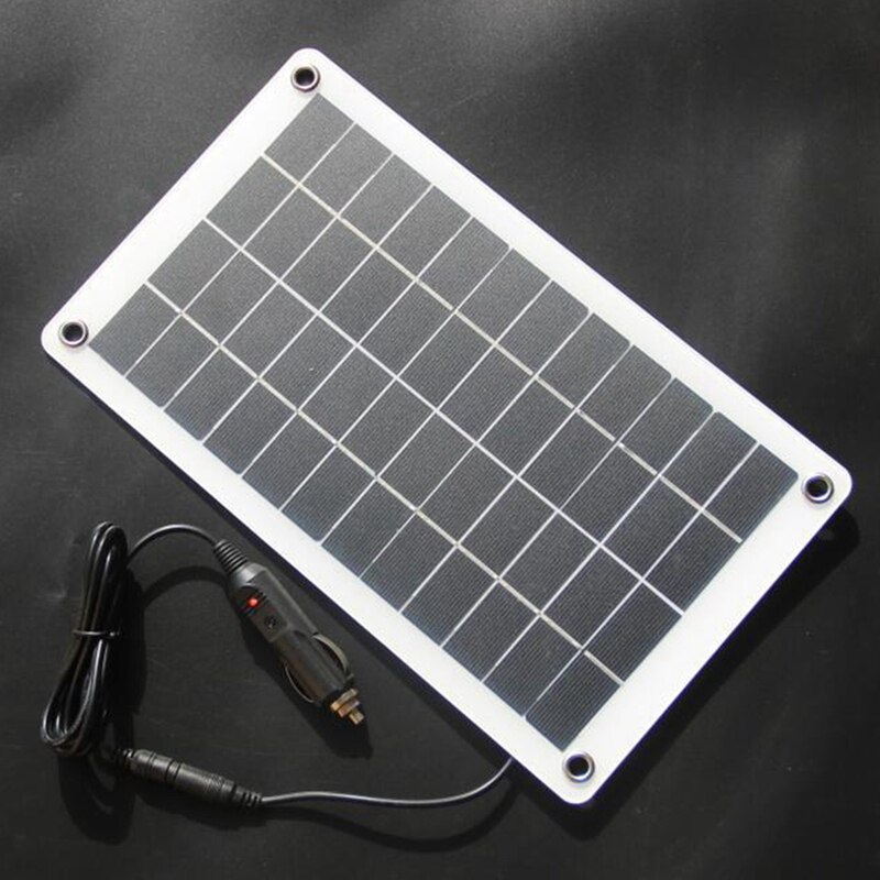 Fleksibelt solpanel 10w paneler solceller cellemodul dc til bil yacht light  rv 12v udendørs oplader