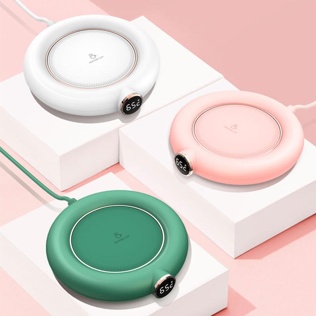 Posavasos eléctrico con Control táctil para calentar tazas, posavasos térmico con USB para té, café, vela, cera y leche