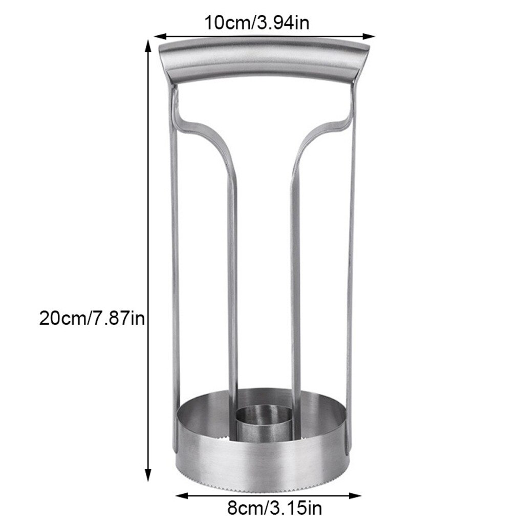 Kjøkken ananas utjerner i rustfritt stål fruktkutter superrask skrellerverktøy for fjerning av kjerne i skiver: Default Title