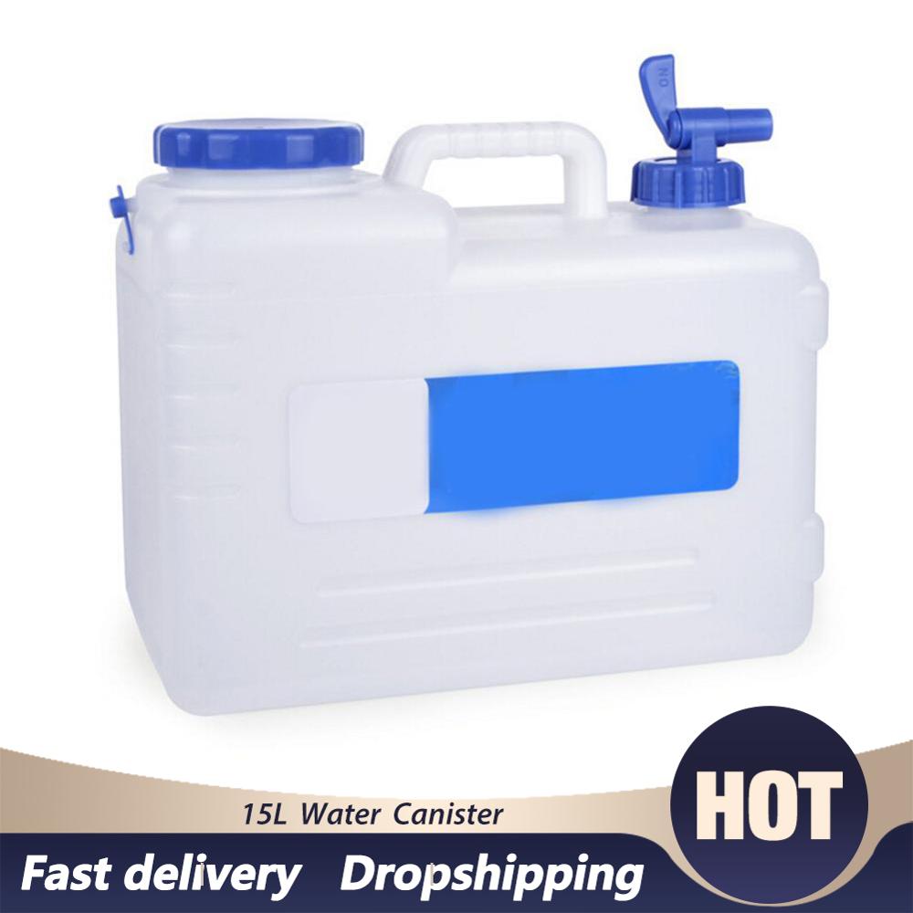 15L Water Camping Canister Water Tank Home Drinking Water Bucket Self Storage Container For Camping Outdoor Self-driving