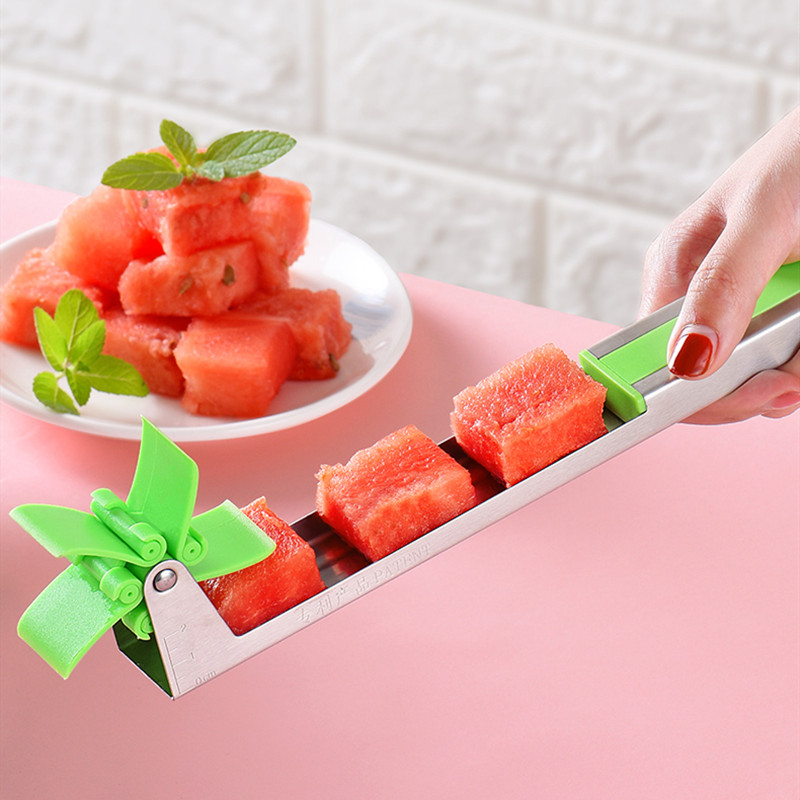 Watermelon Cutter Multi Melon Slicer Cutting Machine Stainless Steel Windmill Fruit Household Artifact Kitchen Tool