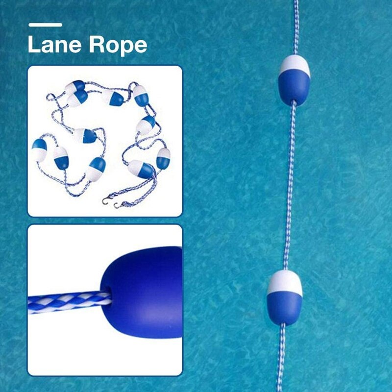 Swimming Pool Safety Divider Swimming Pool Adjustable Floating Warning Line Swimming Pool Safety Divider with Buoy, Hook