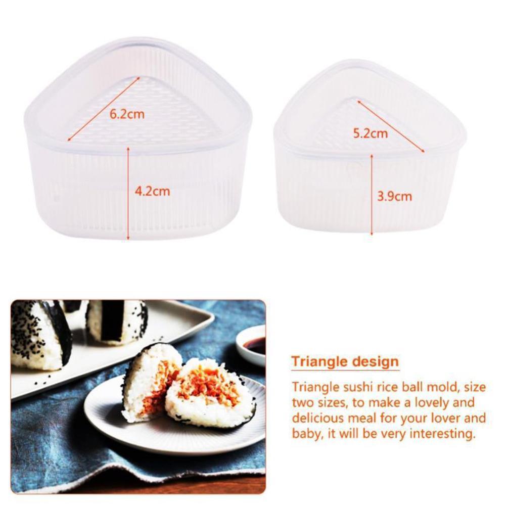 2 pcs/set Triangle Sushi Mold Food -Grade Plastic Rice Maker Press Tools Sushi Bento Food Mould Rice M6W6