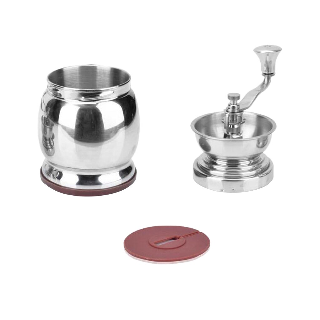 Manual Coffee Grinder Stainless Steel Ceramic Burr Portable Hand Crank Mill
