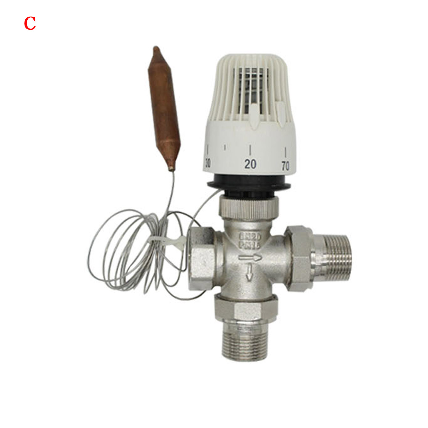 system temperature controller valve energy save30-70degree DN15-DN32 Brass2/3wayStraight thermostatic radiator valve for heating: Rose Red