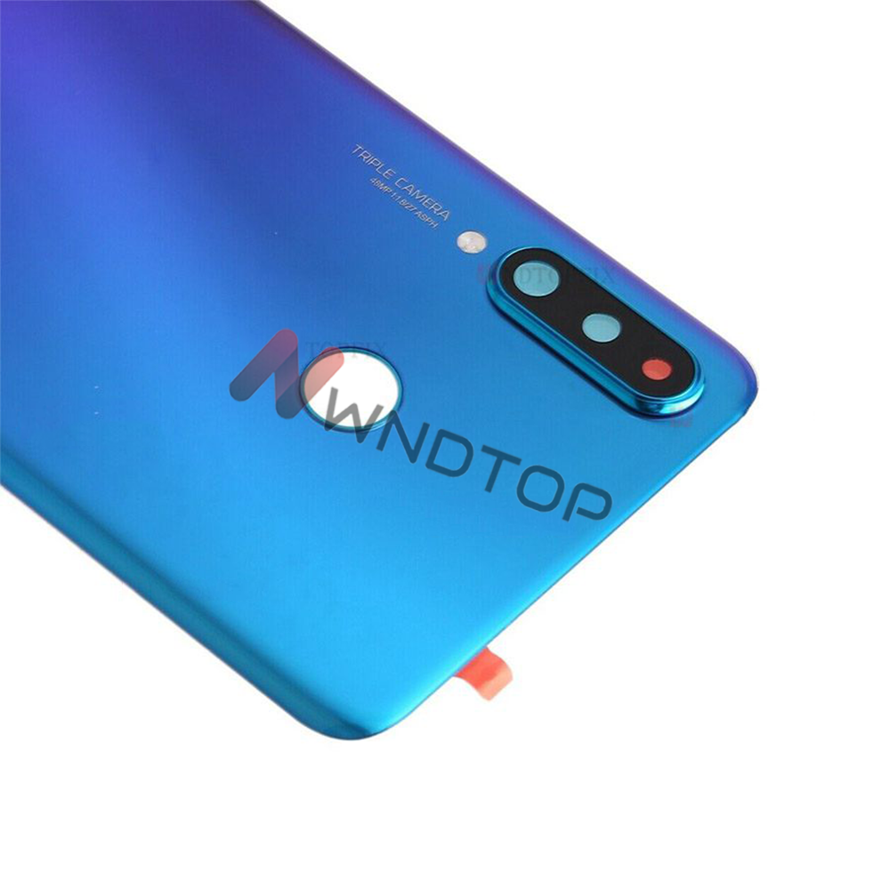 Originele Voor Huawei P30 Lite Back Batterij Cover Deur Achter Glas Behuizing Case Voor Huawei Nova 4E Batterij Cover Met camera Lens