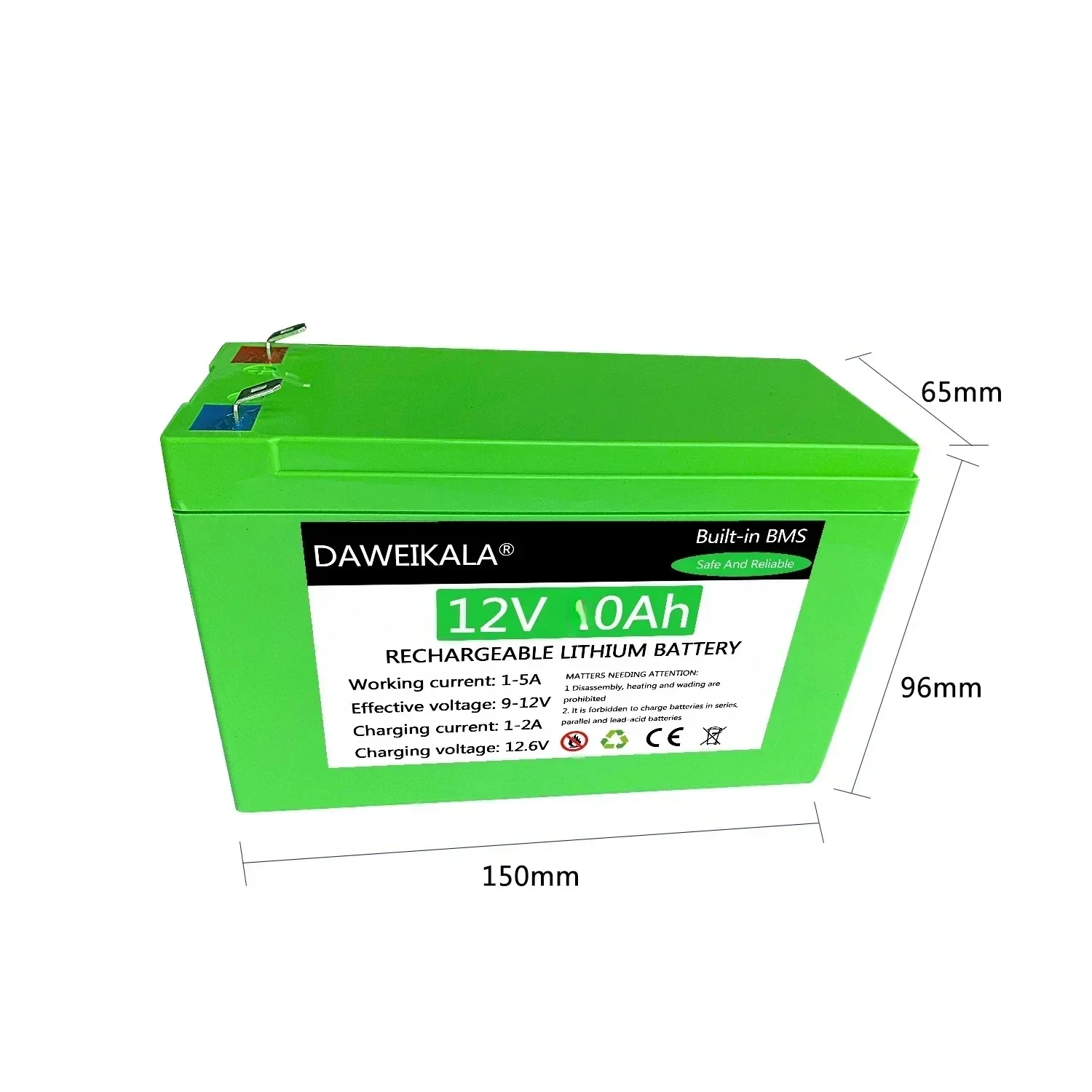 12V 12Ah 18650 Battery Pack 18650 lithium battery recharable Solar storage Battery Electric lighting