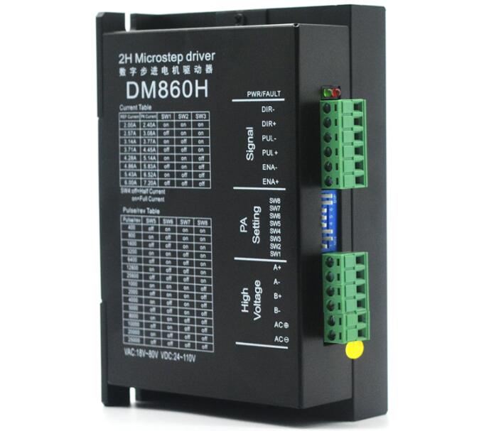 DMA860H DM860H step driver 2 phase DSP microstep driver for nema 34 nema 42 AC18V-80V DC 24V-110V